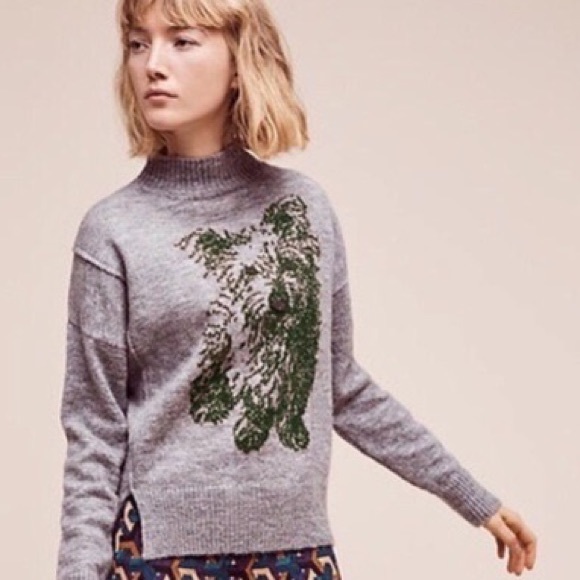 Anthropologie Sweaters - Moth by Anthropology adorable wool blend terrier sweater size XS